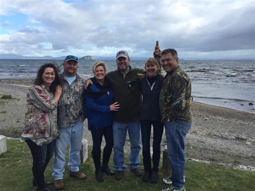 The team at Lake Taupo in the central North Island